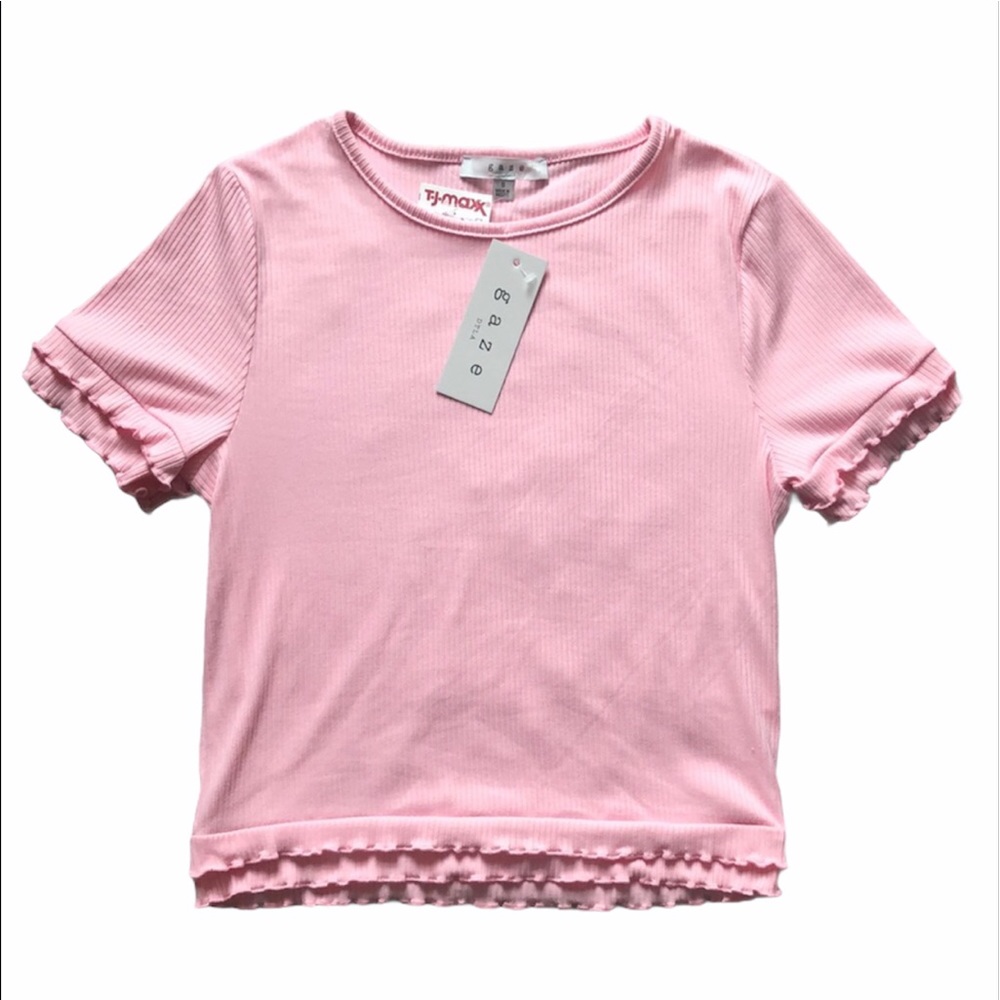 Ruffled Pink Tee